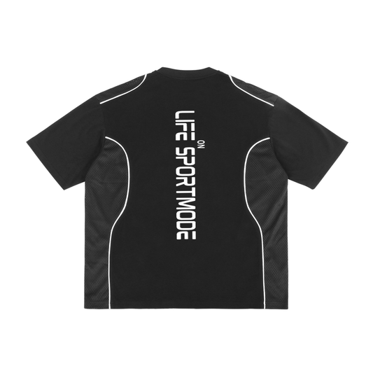 (728 - Contrast Piped Panel T-Shirt