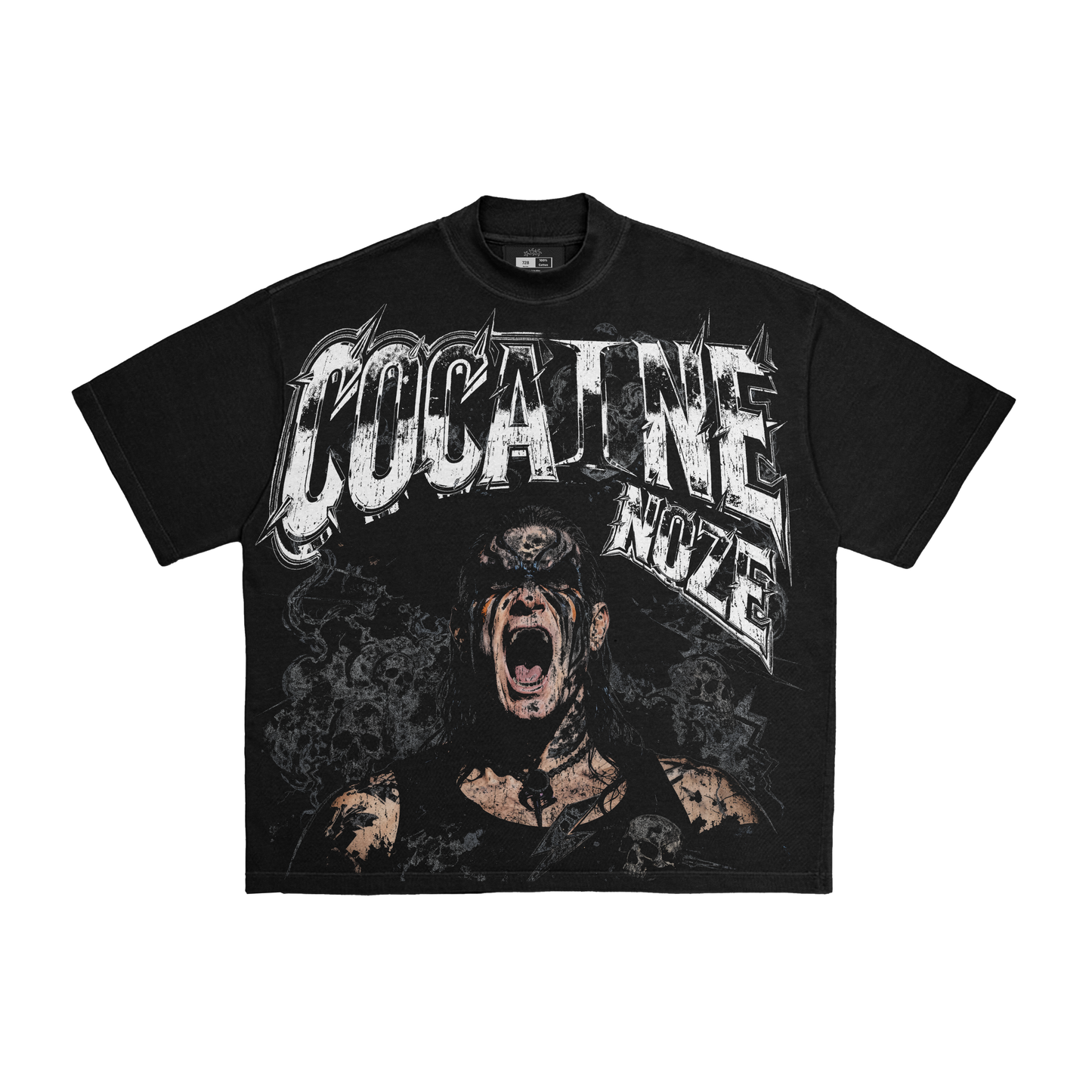 Cocain Noze - ( hort-Sleeved Oversized Cropped T-Shirt