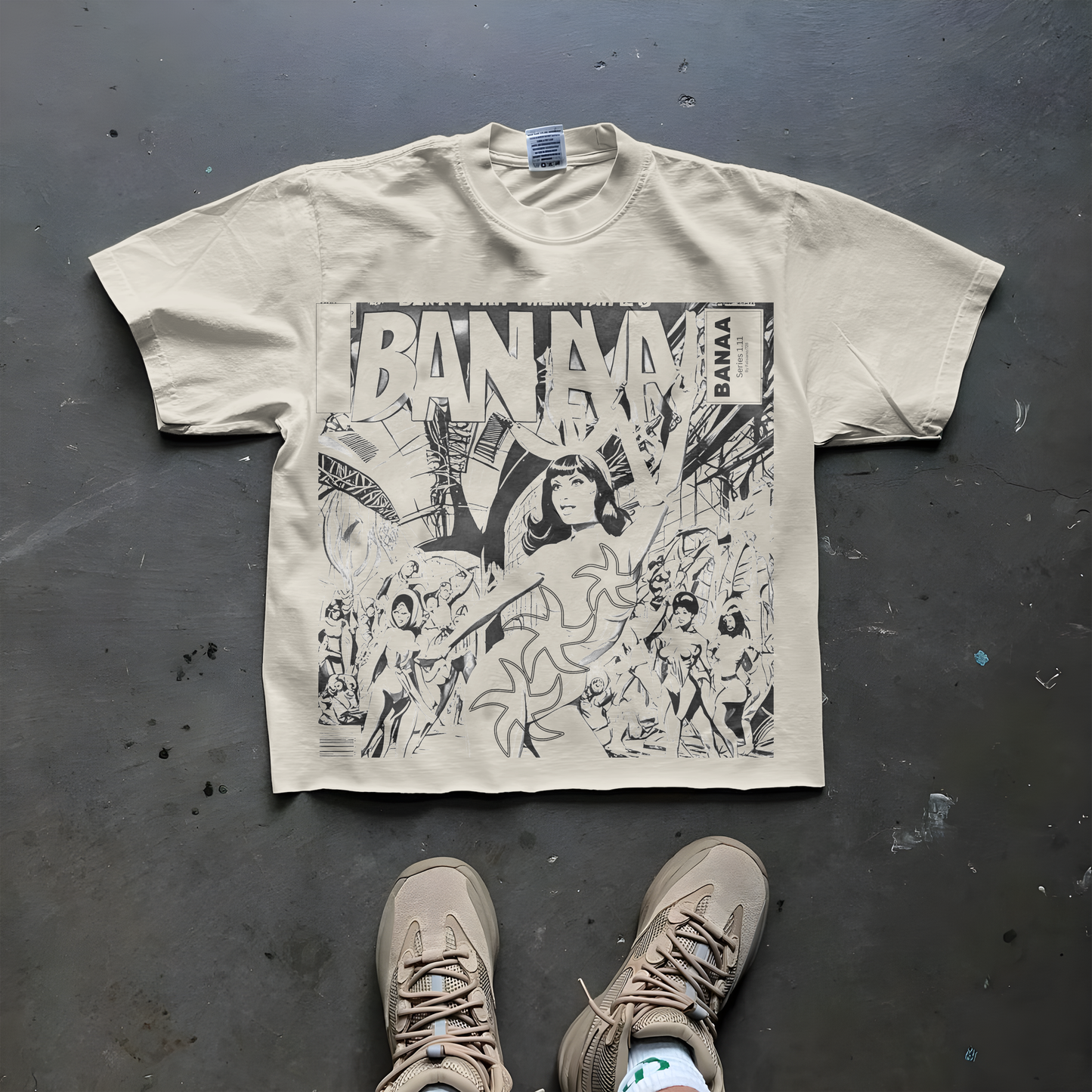 Classic Frayed Boxy Tee (BANA)