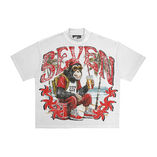 POTHEAD RED (Cropped Frayed Boxy Tee )