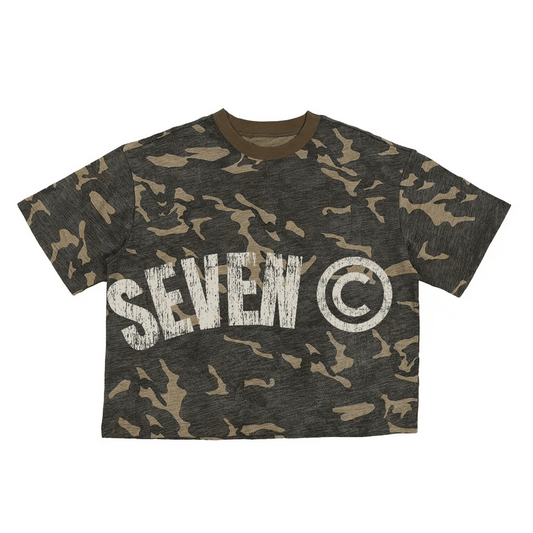 Seven28 (Camo Cropped Oversized T-shirt)