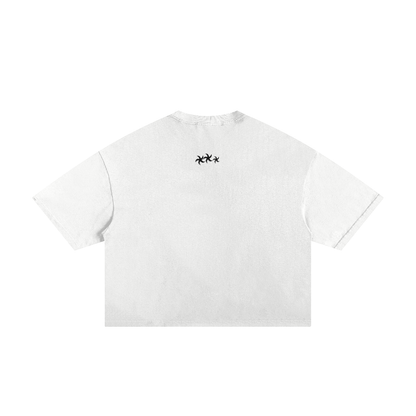 POTHEAD RED (Cropped Frayed Boxy Tee )