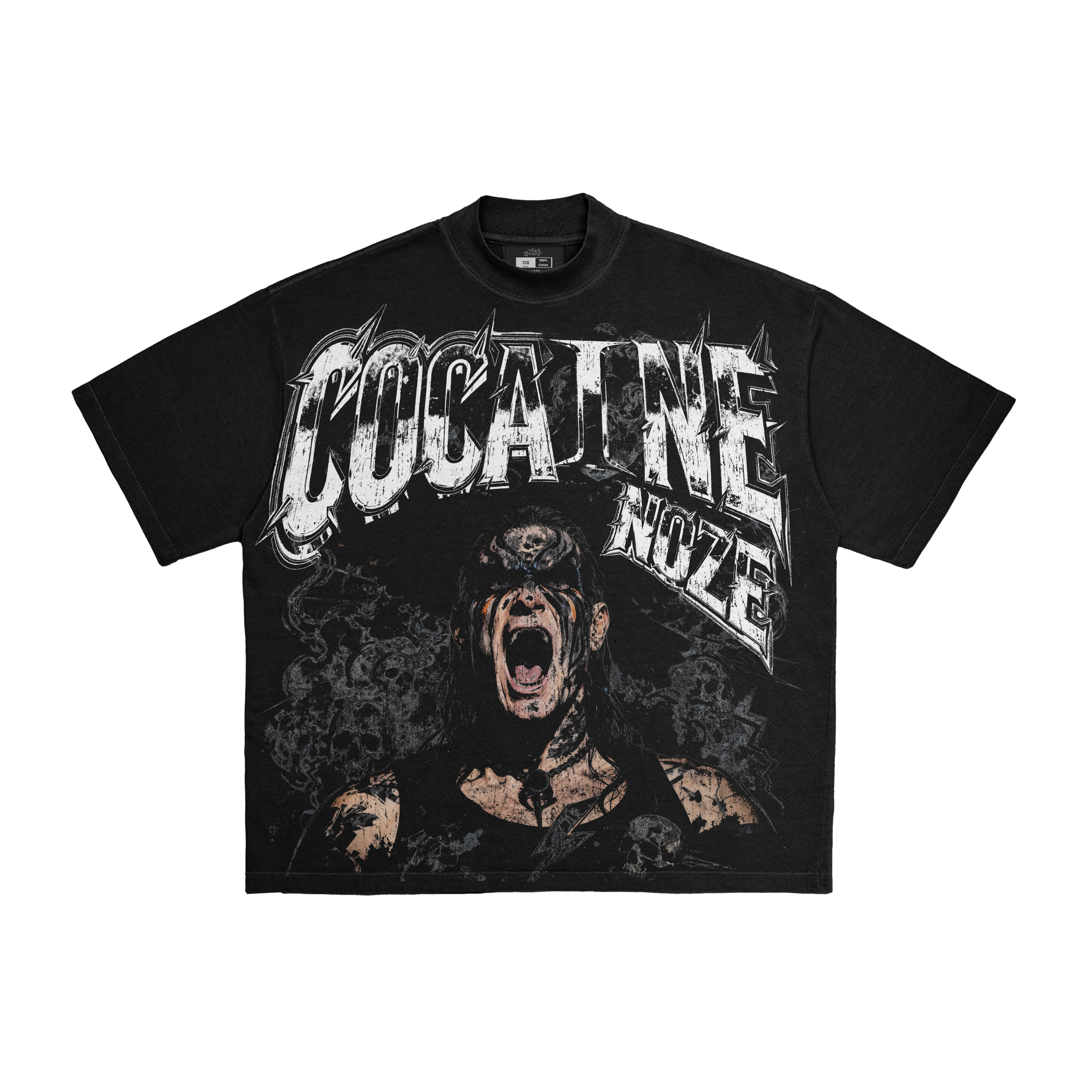 Cocain Noze - ( hort-Sleeved Oversized Cropped T-Shirt