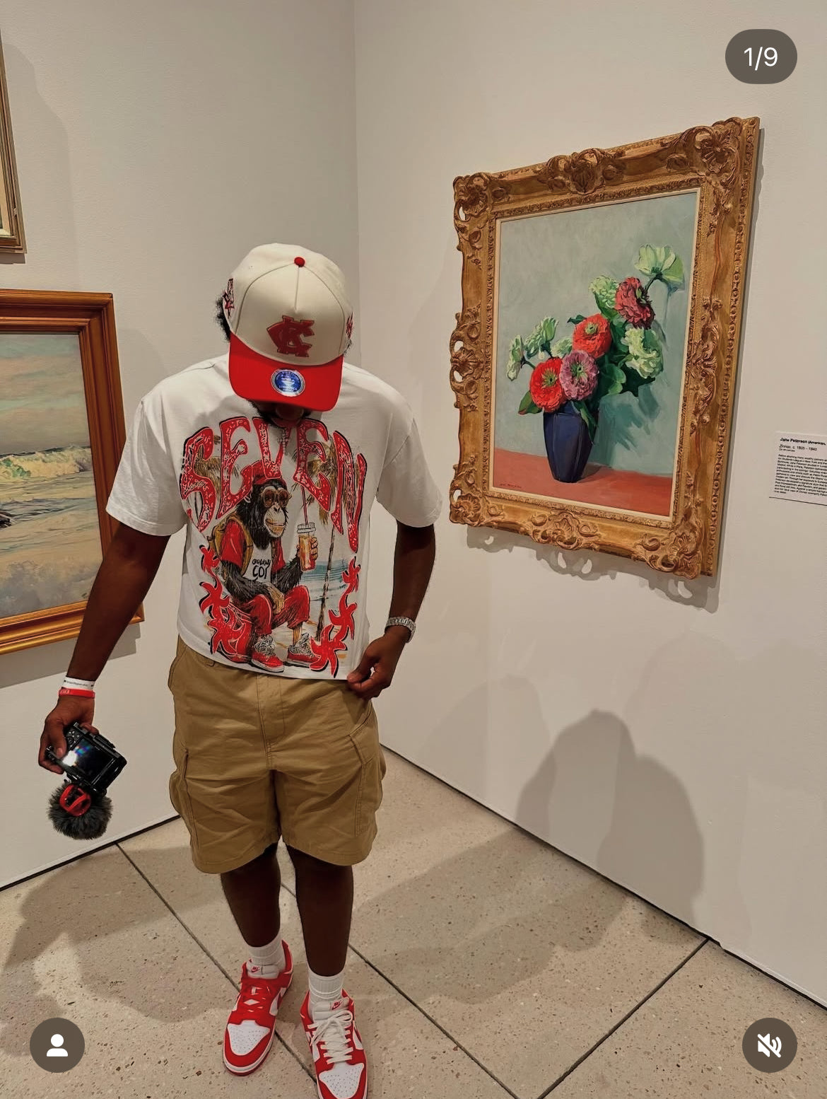 POTHEAD RED (Cropped Frayed Boxy Tee )