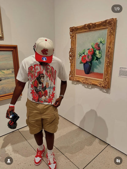 POTHEAD RED (Cropped Frayed Boxy Tee )