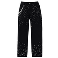 728 - Rhinestone Straight-Leg Jeans