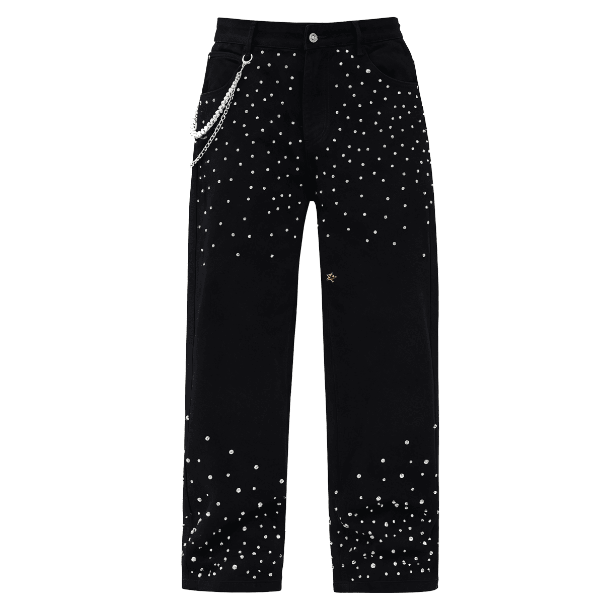 728 - Rhinestone Straight-Leg Jeans