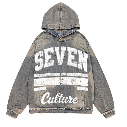 Seven White (Denim Hoodie)