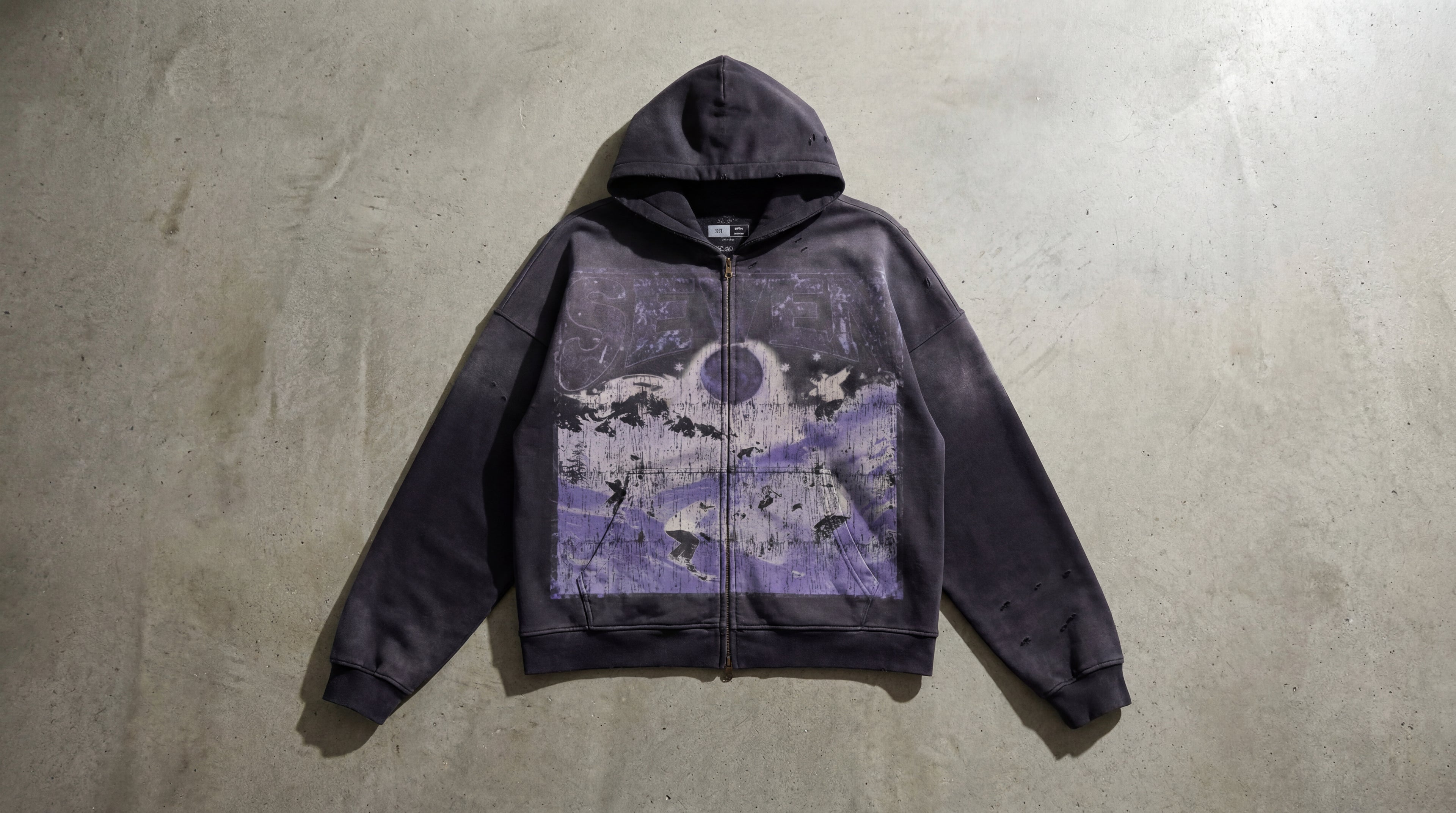Snow Fun - ( Boxy Cropped Fleece Zip-up Hoodie
