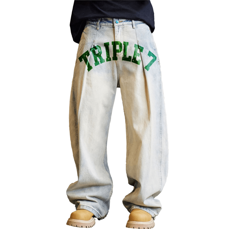 Triple 7 - ( Relaxed Wide-Leg Jeans